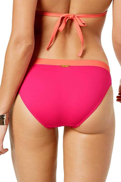 Lauren Ralph Lauren Beach Club Banded Waist Bikini Bottom in Pink/Coral thumbnail 4