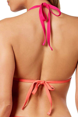 Lauren Ralph Lauren Beach Club Solids Halter Bikini Top in Pink/Coral thumbnail 3