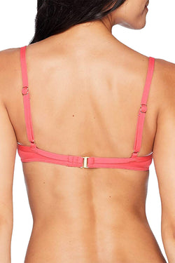 Lauren Ralph Lauren Beach Club Solids Underwire Loop Front Bikini Top in Coral Reef thumbnail 3