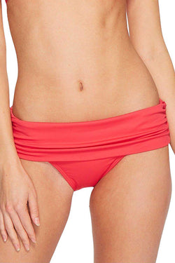 Lauren Ralph Lauren Beach Club Solids Wide Banded Hipster Bottom in Raspberry thumbnail 3