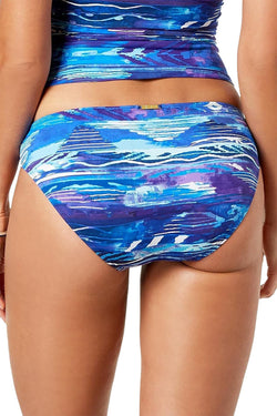 Lauren Ralph Lauren Calypso Bikini Bottom in Blue thumbnail 4