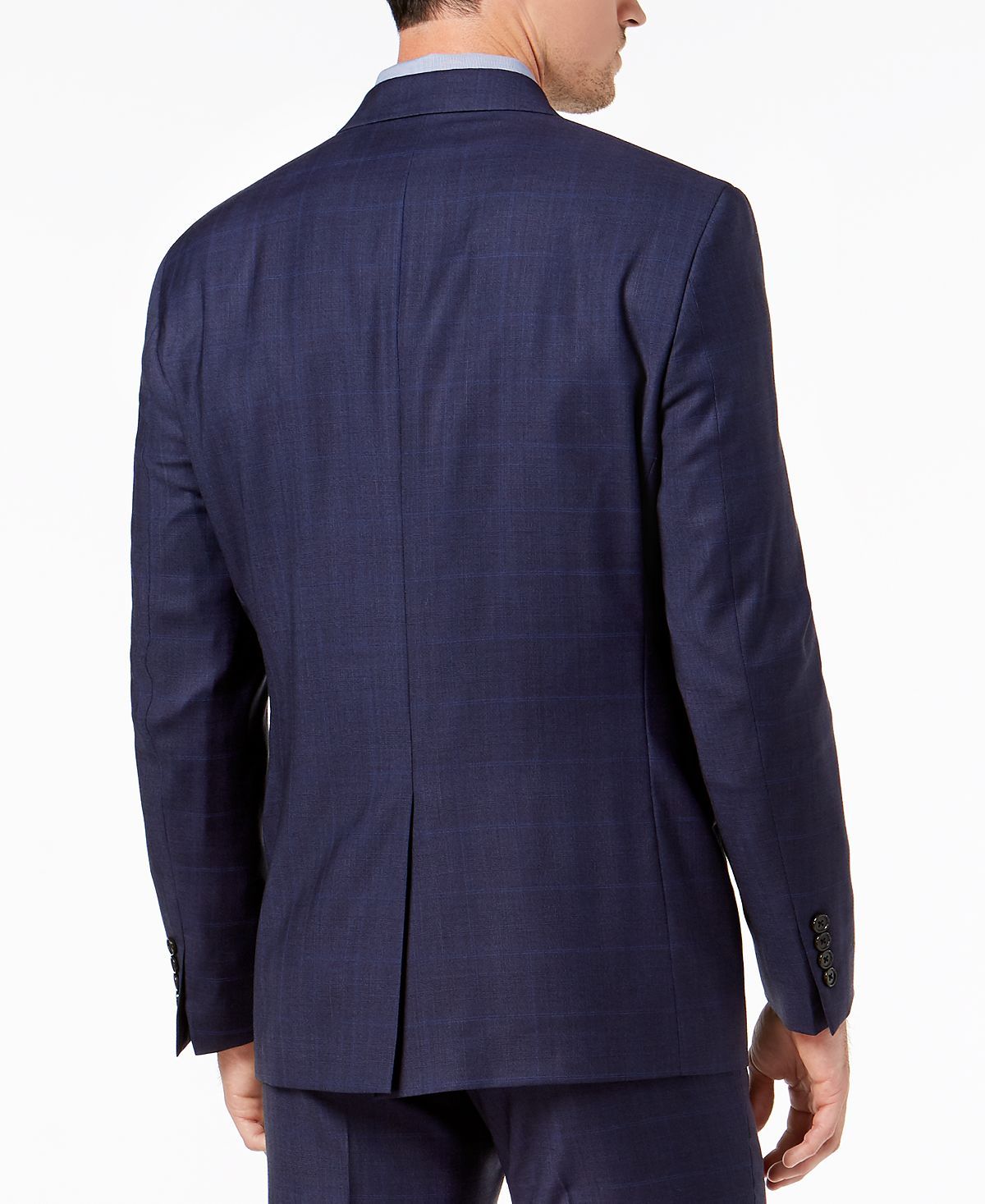 Lauren Ralph Lauren Classic-fit Ultraflex Stretch Blue Check Suit Jacket Blue