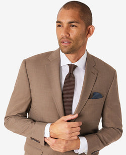 Lauren Ralph Lauren Classic-fit Ultraflex Stretch Houndstooth Suit Jacket Medium Brown thumbnail 3