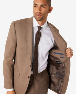 Lauren Ralph Lauren Classic-fit Ultraflex Stretch Houndstooth Suit Jacket Medium Brown thumbnail 4