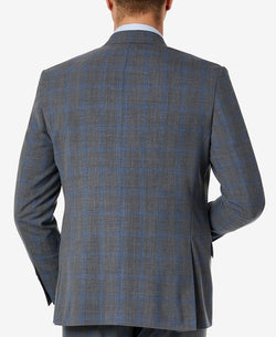 Lauren Ralph Lauren Classic-fit Wool Stretch Suit Jacket Grey/Blue Plaid thumbnail 2
