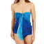 Lauren Ralph Lauren Ombr Palm Flyaway One-piece Swimsuit Blue Ombre