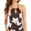 Lauren Ralph Lauren Villa Floral Keyhole Halter Tankini Top Black/White