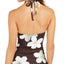 Lauren Ralph Lauren Villa Floral Keyhole Halter Tankini Top Black/White