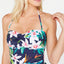 Lauren Ralph Lauren Watercolor Tropical Print Tummy-control Twist-front Tankini Top Watercolor Tropical Floral