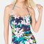 Lauren Ralph Lauren Watercolor Tropical Print Tummy-control Twist-front Tankini Top Watercolor Tropical Floral