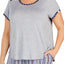 Layla PLUS Heather-Grey Contrast-Trim Lounge Top