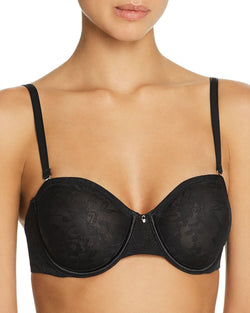 Le Mystère Lace Perfection Strapless Bra Black thumbnail 1