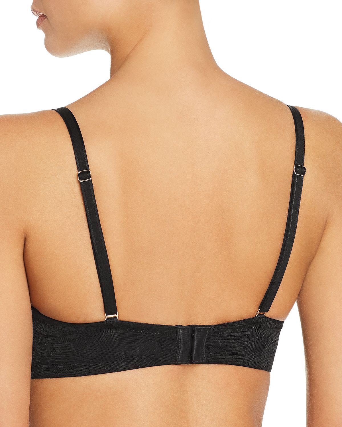 Le Mystère Lace Perfection Strapless Bra Black