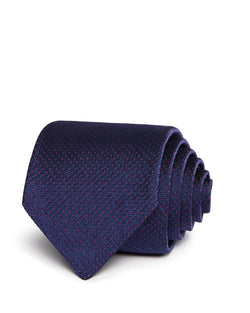 Ledbury Tilbury Geometric Print Classic Tie Dark Blue thumbnail 1
