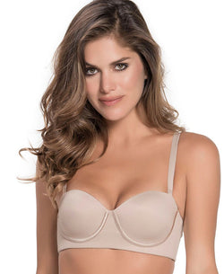 Leonisa Slimming Strapless Push Up Bra 011654 Light Beige thumbnail 1