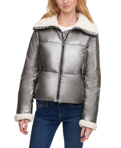 Levi's faux-sherpa-lined Puffer Jacket Alloy thumbnail 1