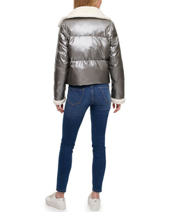 Levi's faux-sherpa-lined Puffer Jacket Alloy thumbnail 3