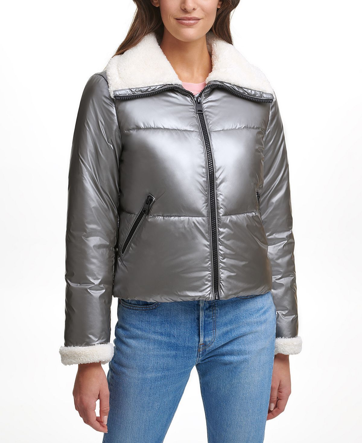 Levi's faux-sherpa-lined Puffer Jacket Alloy