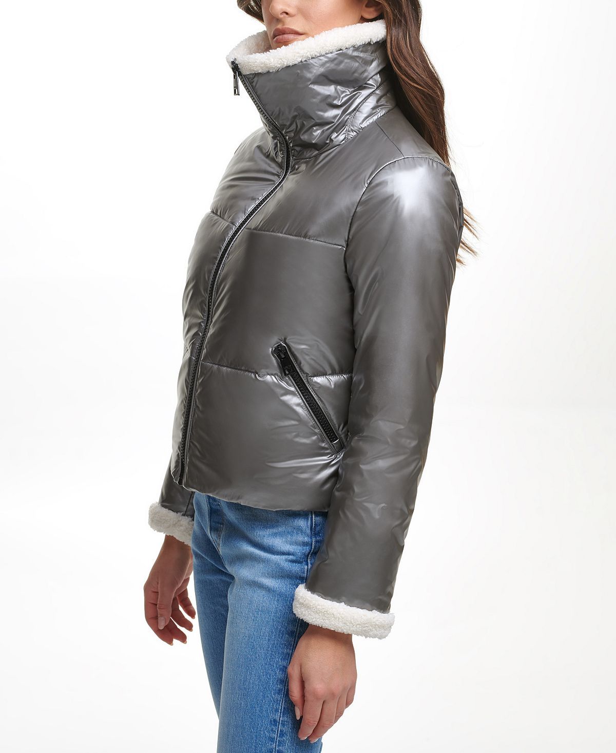 Levi's faux-sherpa-lined Puffer Jacket Alloy