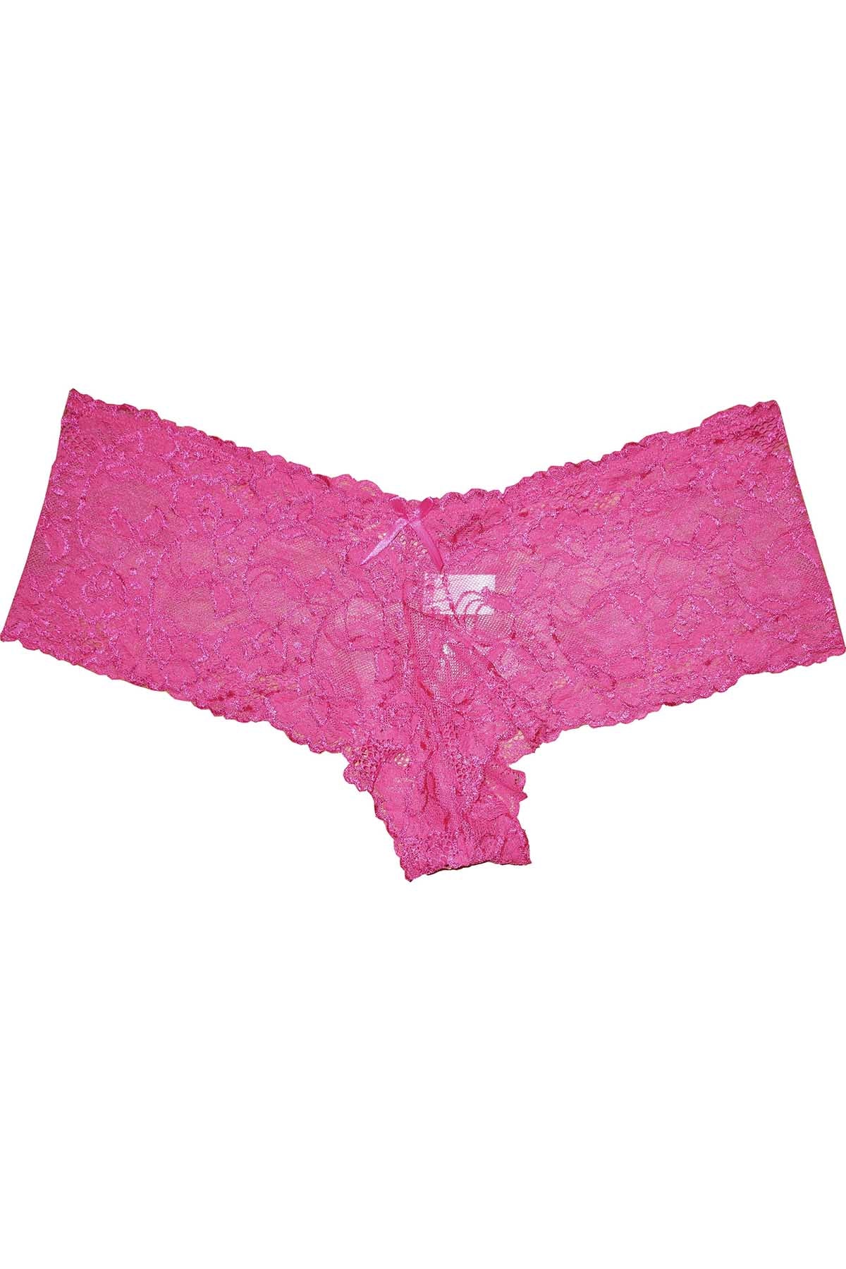 Linda Hartman PLUS Fuchsia-Pink Lace Bootyshort