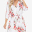 Linea Donatella Floral-print Chemise Nightgown & Wrap Robe Set Iroy Black