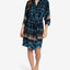 Linea Donatella Tied-dyed Wrap Robe Turquoise Orchid