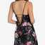Linea Donatella Tropic Delight Charmeuse Satin Chemise Nightgown Navy