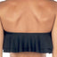 Lolli Double Ruffle Bandeau Top in Black