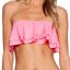 Lolli Double Ruffle Bandeau Top in Hot Pink