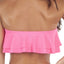 Lolli Double Ruffle Bandeau Top in Hot Pink