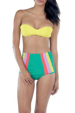 Lolli Green & Stripes High Waisted Bottom thumbnail 4