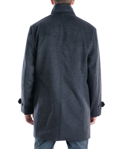 London Fog Clark Classic-fit Overcoat Charcoal thumbnail 3