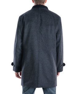 London Fog Clark Classic-fit Overcoat Charcoal thumbnail 4