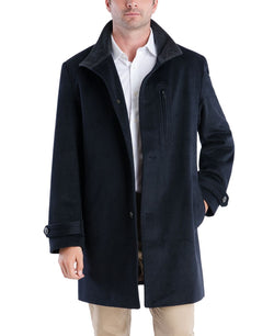 London Fog Clark Classic-fit Overcoat Navy thumbnail 1