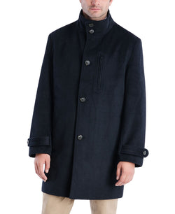 London Fog Clark Classic-fit Overcoat Navy thumbnail 3