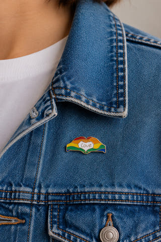 Love Hands Pride Enamel Pin