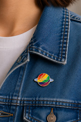 Love Planet Pride Enamel Pin