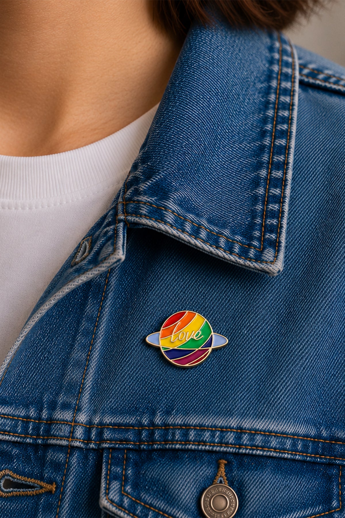 Love Planet Pride Enamel Pin