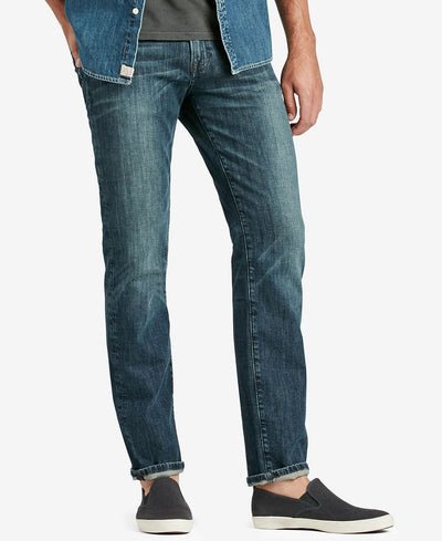 Lucky Brand 221 Original Straight Fit Jeans Blue Gold
