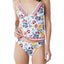 Lucky Brand Las Dalias Printed Hipster Bikini Bottom in White