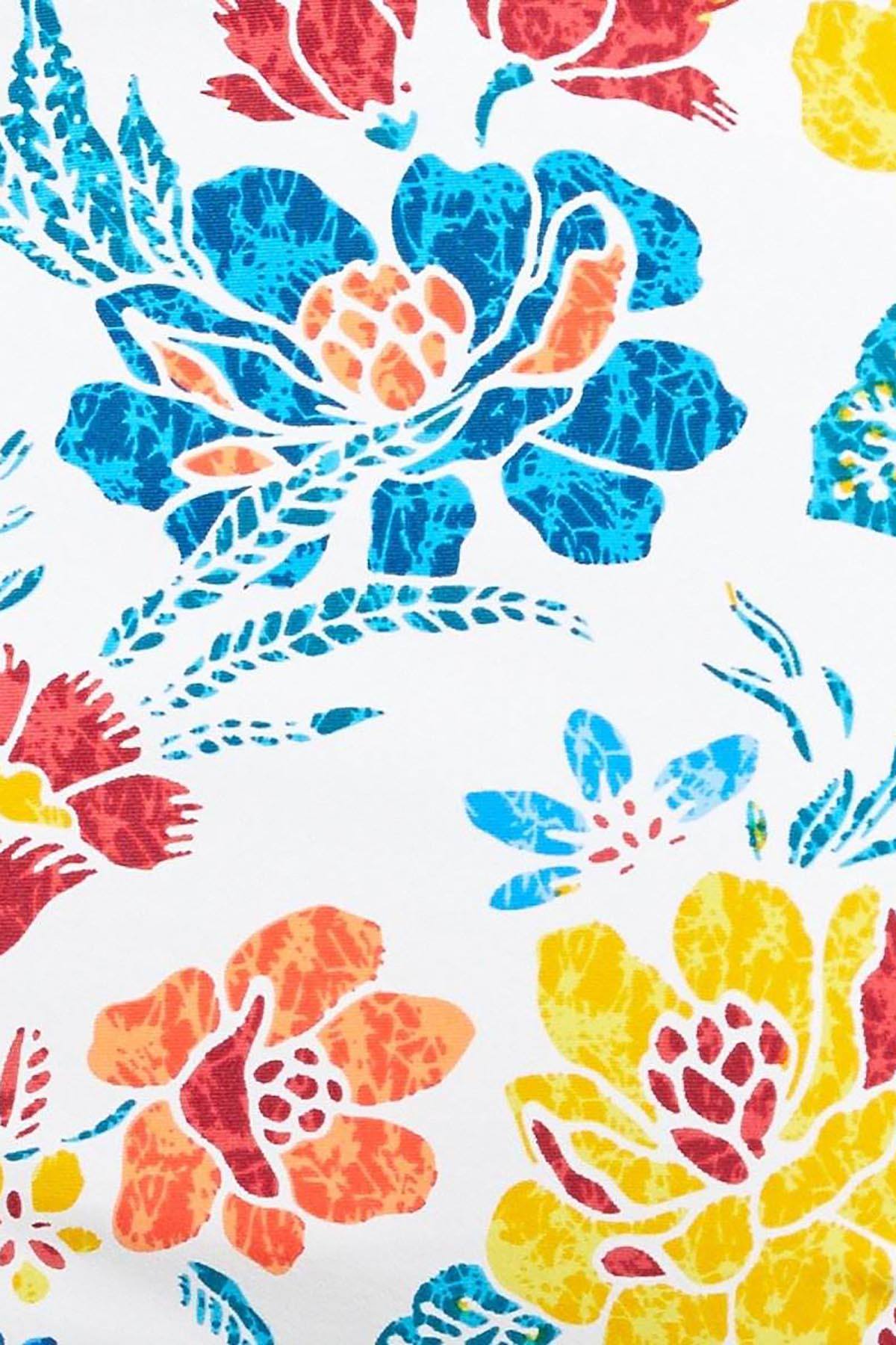 Lucky Brand Las Dalias Printed Hipster Bikini Bottom in White