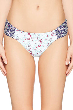 Lucky Brand Tile to Bloom Reversible Sash Hipster Bikini Bottom in Aqua thumbnail 2