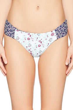 Lucky Brand Tile to Bloom Reversible Sash Hipster Bikini Bottom in Aqua thumbnail 2