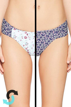 Lucky Brand Tile to Bloom Reversible Sash Hipster Bikini Bottom in Aqua thumbnail 1