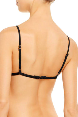 Lucky Brand Zen Garden Triangle Bikini Top in Black thumbnail 3