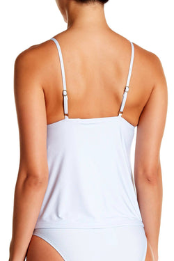 Lucky Brand Zen Garden V Neck Tankini Top in Blue Mist thumbnail 2
