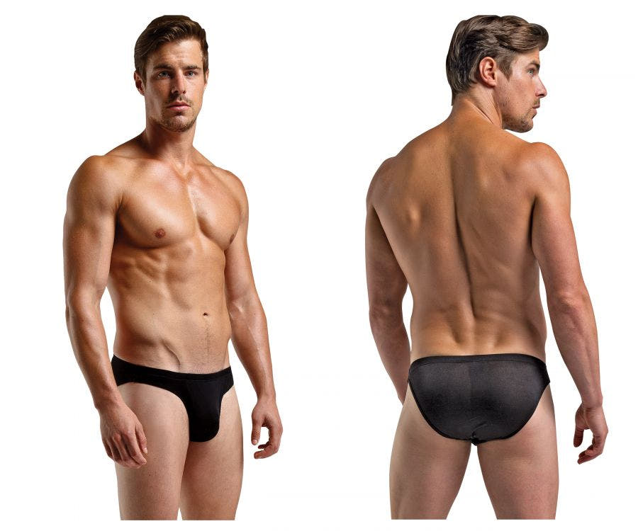 Magic Silk Men's Underwear 6606 Silk Briefs Color Black