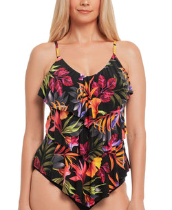 Magicsuit Oasis Printed Rita Ruffled Tankini Top Floral Multi thumbnail 1