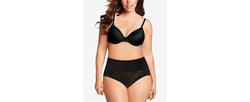 Maidenform Curvy Tame Your Tummy Lace Brief Dm0055 Black Lace thumbnail 1