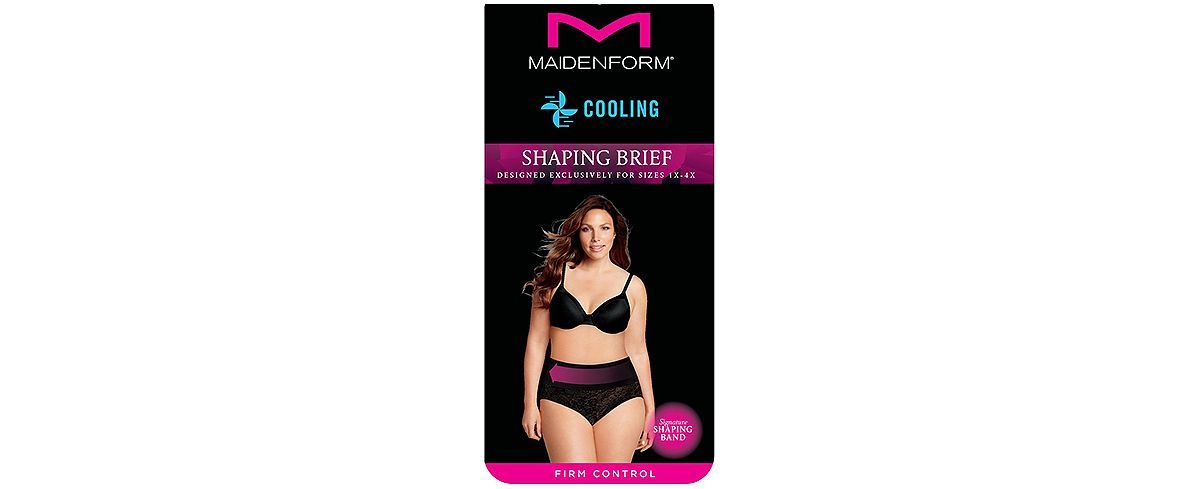 Maidenform Curvy Tame Your Tummy Lace Brief Dm0055 Black Lace
